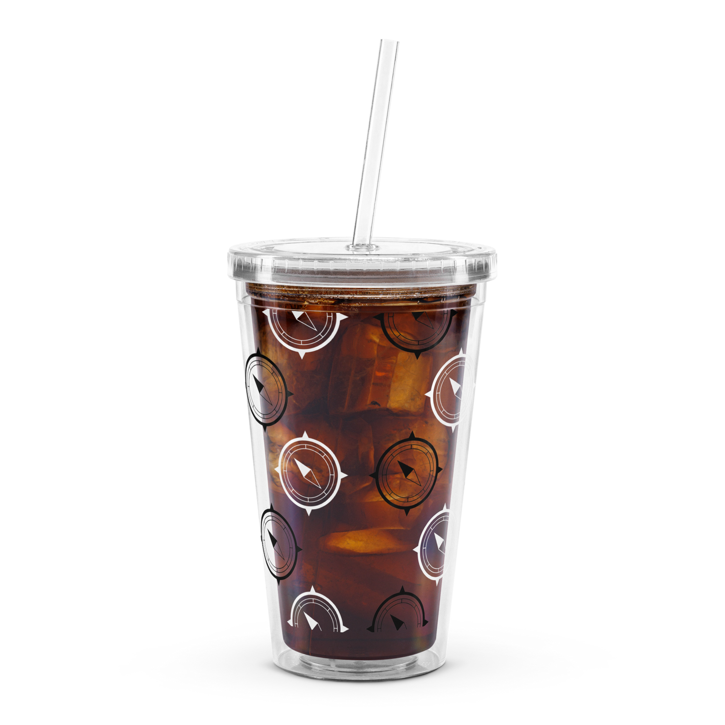Compass Clear plastic tumbler
