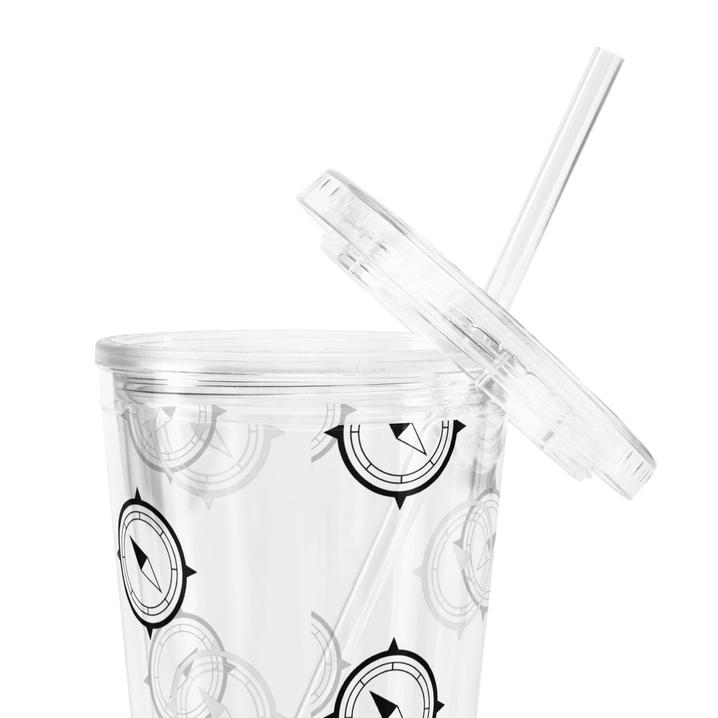 Compass Clear plastic tumbler