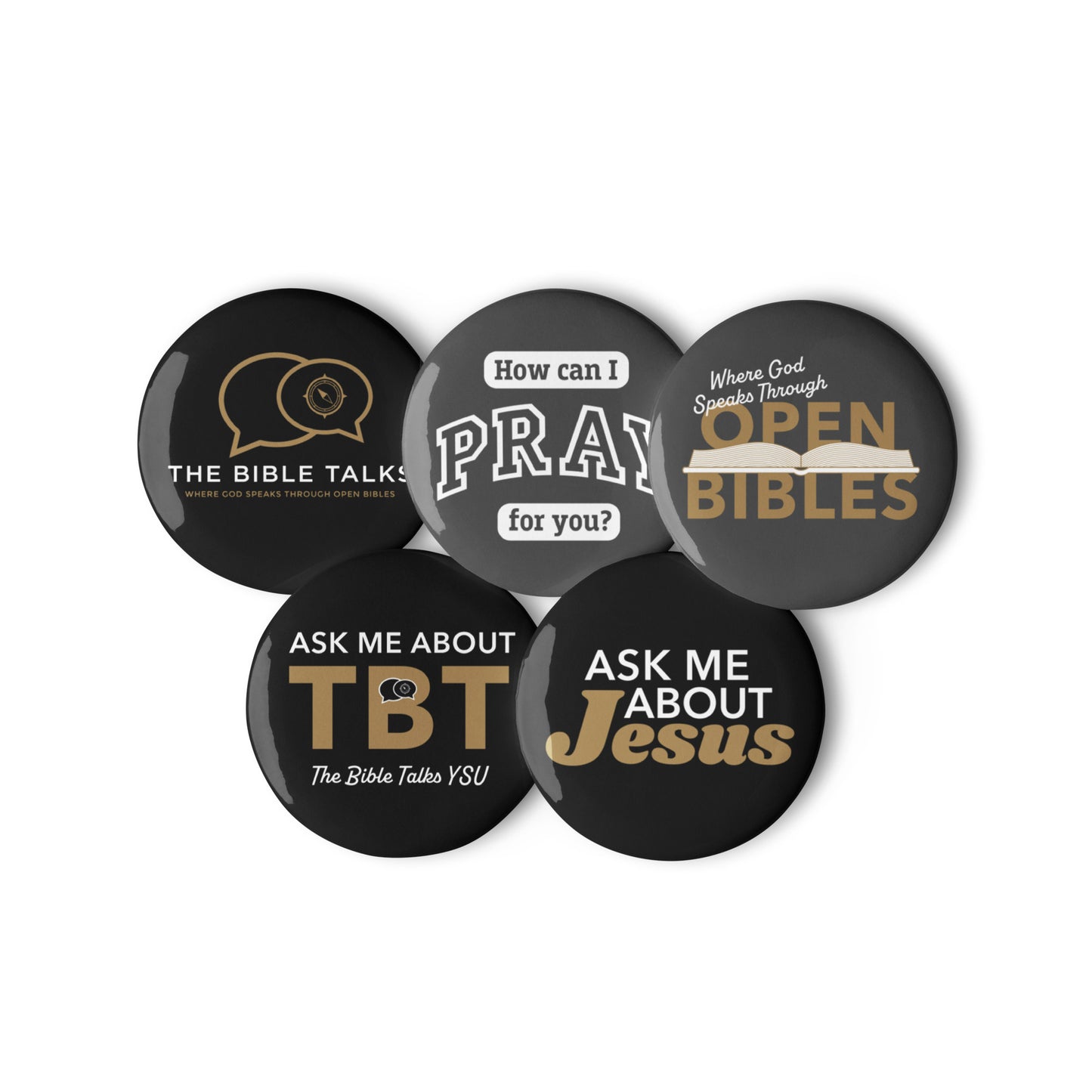 TBT Set of pin buttons