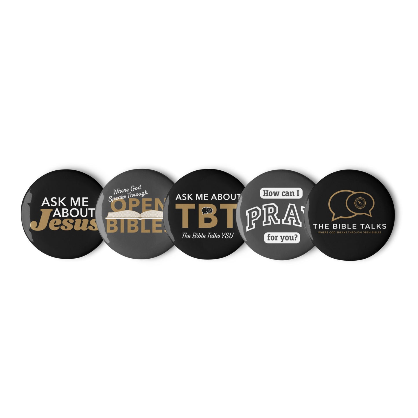 TBT Set of pin buttons