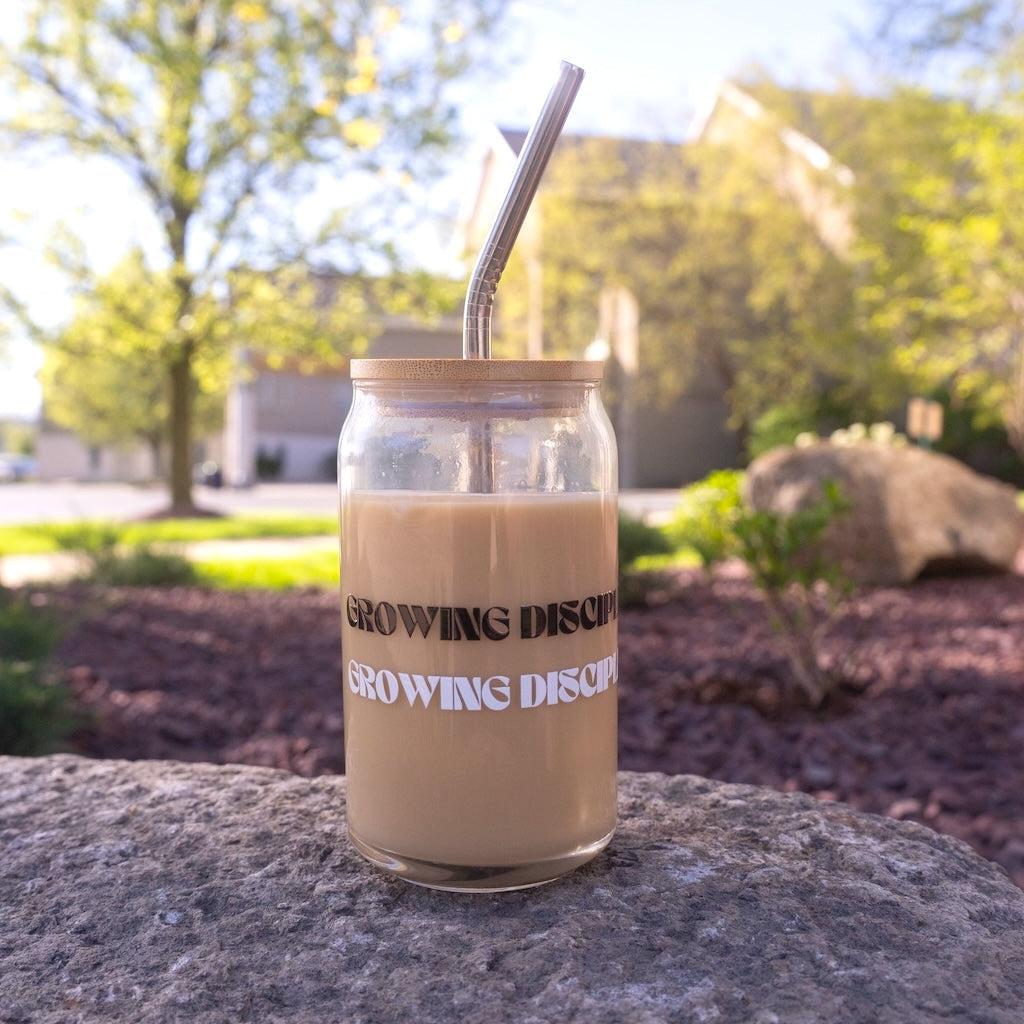 Growing Disciples Can-shaped glass